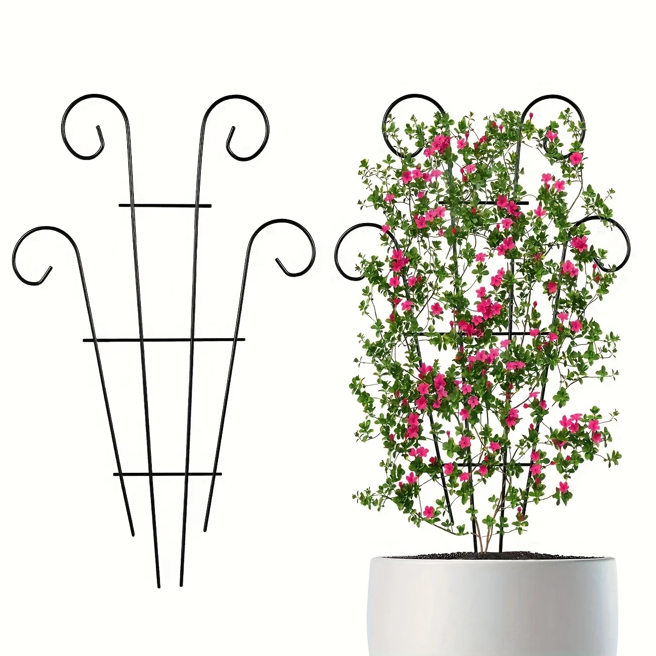 1/2pcs Iron Plant Climbing Support Frame,Tomato and Climbing Plant Support Grating,Creative Flowerpot Support,for Plant Climbing