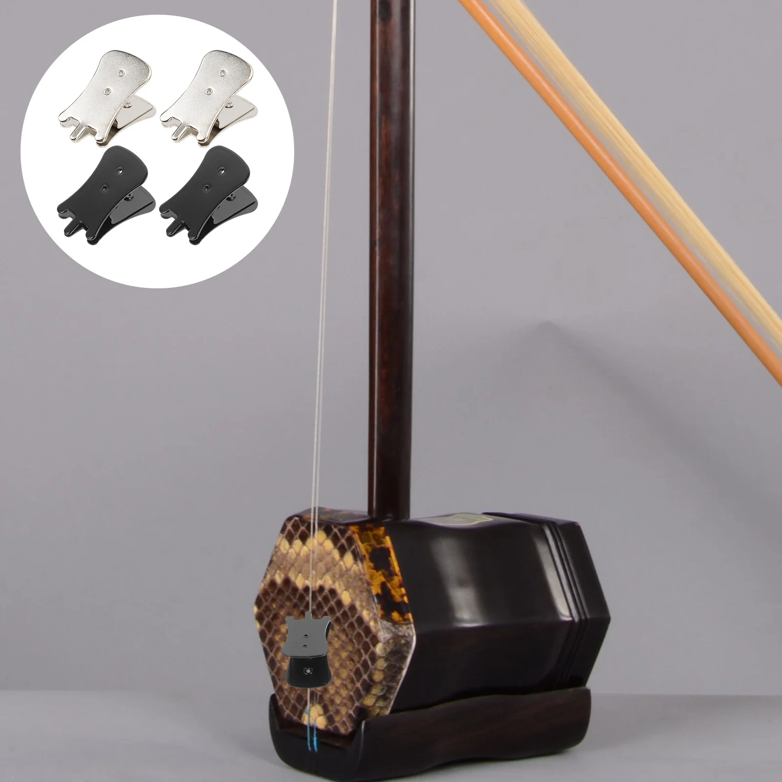 

4Pcs Erhu Practice Mutes Simple Minimalist Design Durable Erhu Silencers Huqin Tools Easy Install Carry Huqin Mute