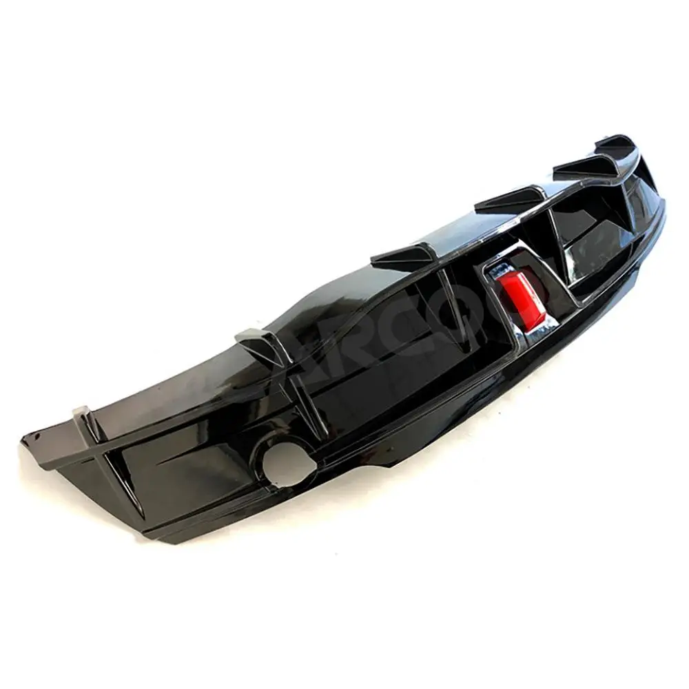 

JMCARCOOL диффузор для заднего бампера со светодиодной подсветкой для Tesla Model Y 2018 + защитный чехол, аксессуары для защиты от аварийного сплиттера