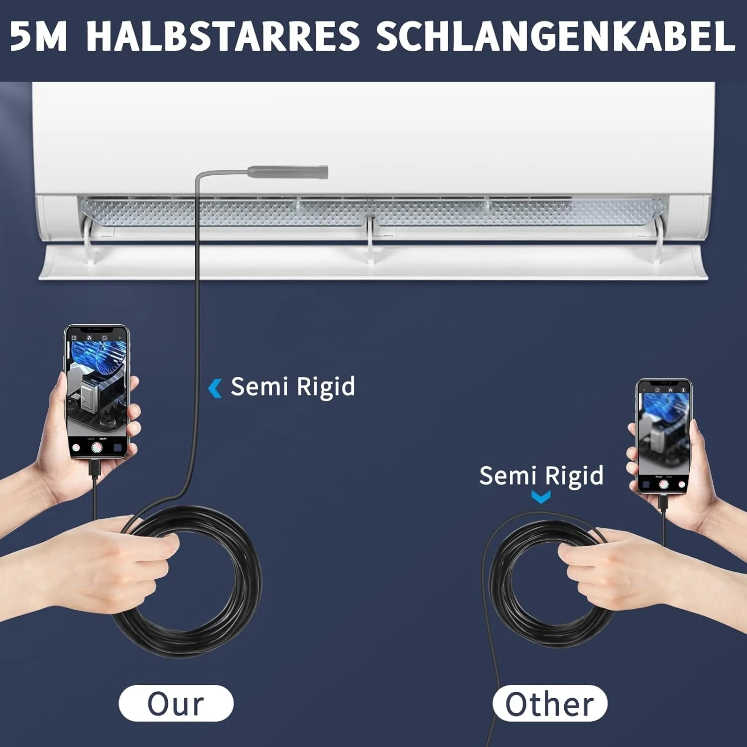 IOS Android Endoscope Camera 8MM Single/Dual Lens Automotive Boroscope Inspection Device Camera For Apple Iphone IOS Smart Phone