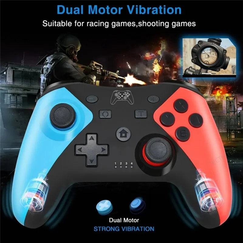 

2PCS Wireless Bluetooth Controller For Nintendo Switch Pro Gamepad Compatible For Switch Pro/Oled/Lite/PC Joystick Durable -A