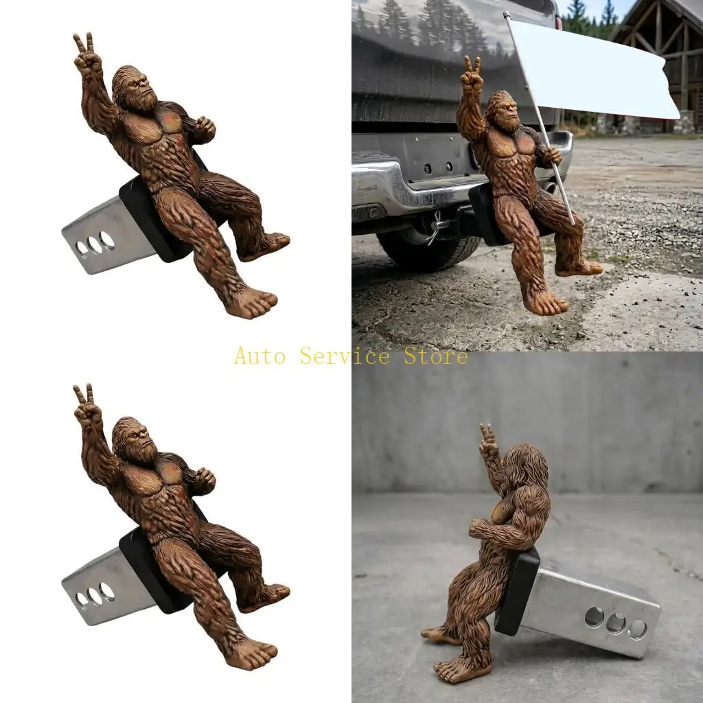 462A Novelty Trailer Hitch Cover With Apes Outline & Peace Symbol Great Conversation Starter on Road for Travel