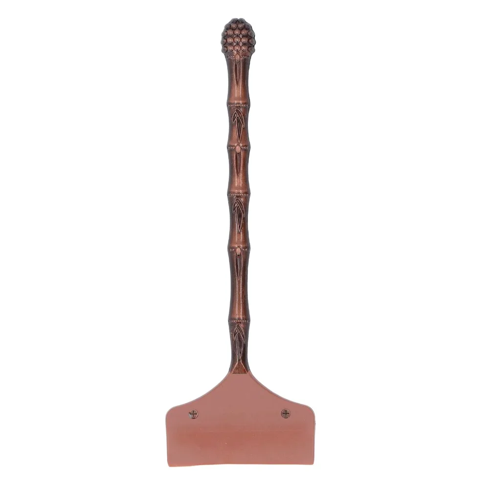 Brosse de nettoyage pour plateau à thé avec manche en alliage haute dureté, grattoir à eau efficace, couleur marron, tête en silicone souple