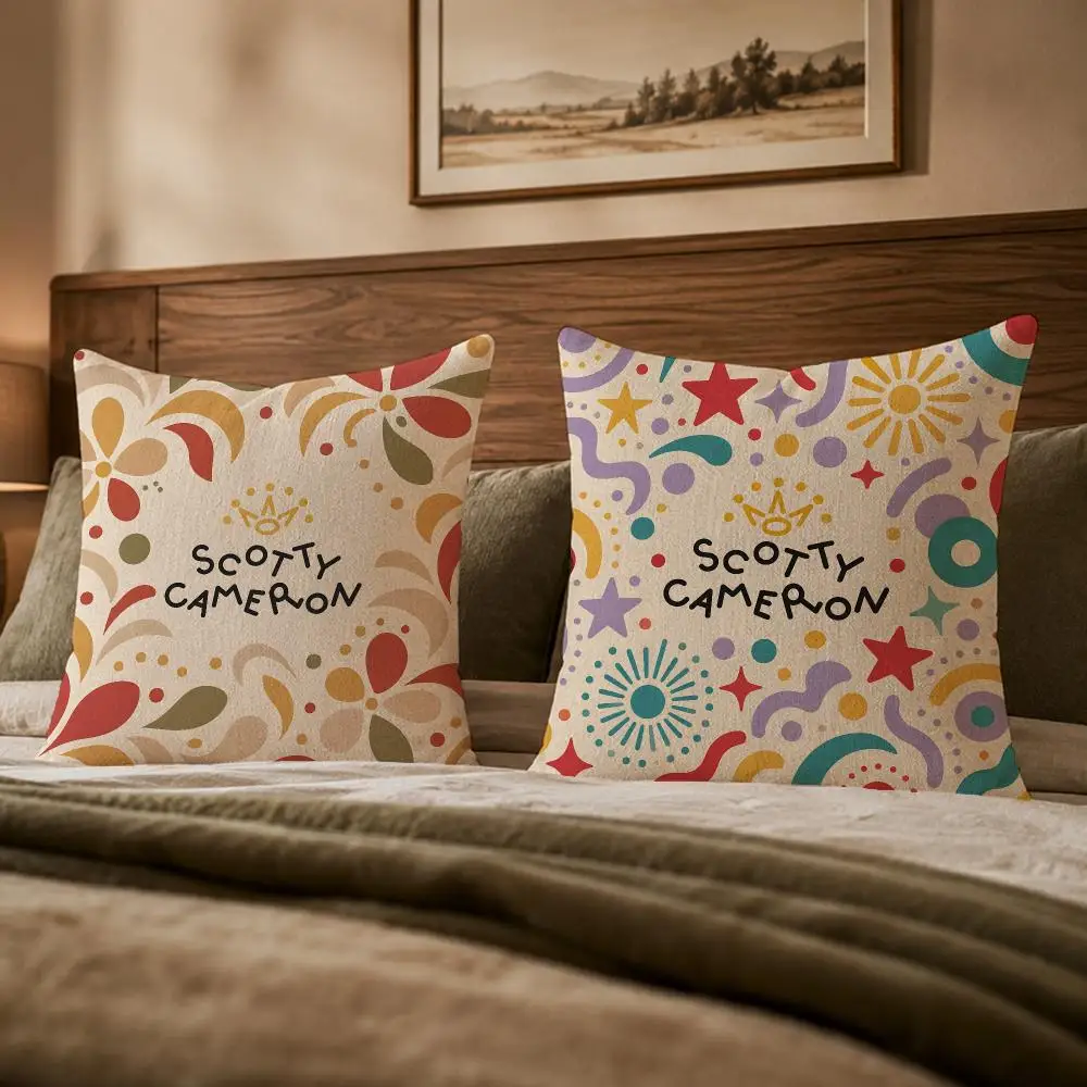 Premium Brand S-Scotty CameronS Cushion Cover Ultra Soft Throw Pillow Cover Skin Friendly for Sofa Bed Home Decor Gift