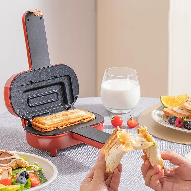 آلة الإفطار 1 قطعة Saming Smelter المنزل الصغيرة المحمولة نخب الهراء متعددة الوظائف غير لاصقة أجهزة المطبخ صانع الخبز