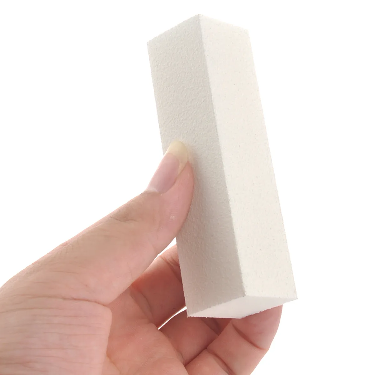 10Pcs Nail Buffer Blocks Sponge Nail File Sanding Buffers for Professional Home Manicure Pedicure White 9.5cm L Washable