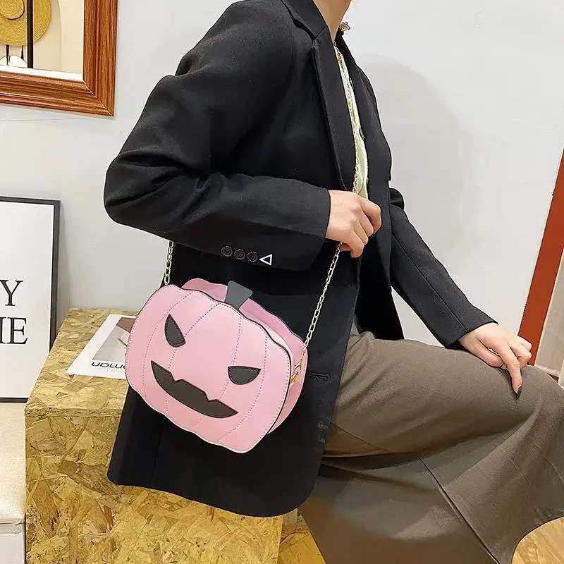 Crianças mensageiro sacos abóbora halloween lantejoulas corrente crossbody saco para menina designer bolsa e bolsas mãe crianças sacos