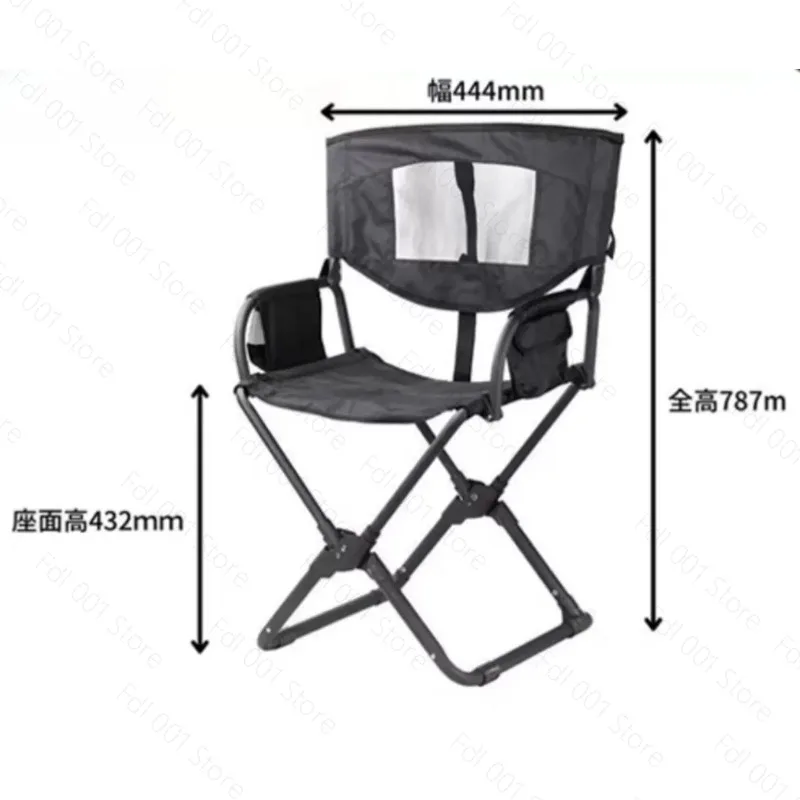 2026 Portable Folding Camping Chair for Outdoor Beach Fishing Director Comfortable Lightweight Reclining Camping Seat