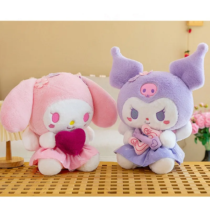 

40 см Sanrio Kuromi мягкая мультяшная аниме мимелоди Купидон сердце плюшевая кукла милое украшение комнаты плюшевая игрушка подушка подарок на день Святого Валентина