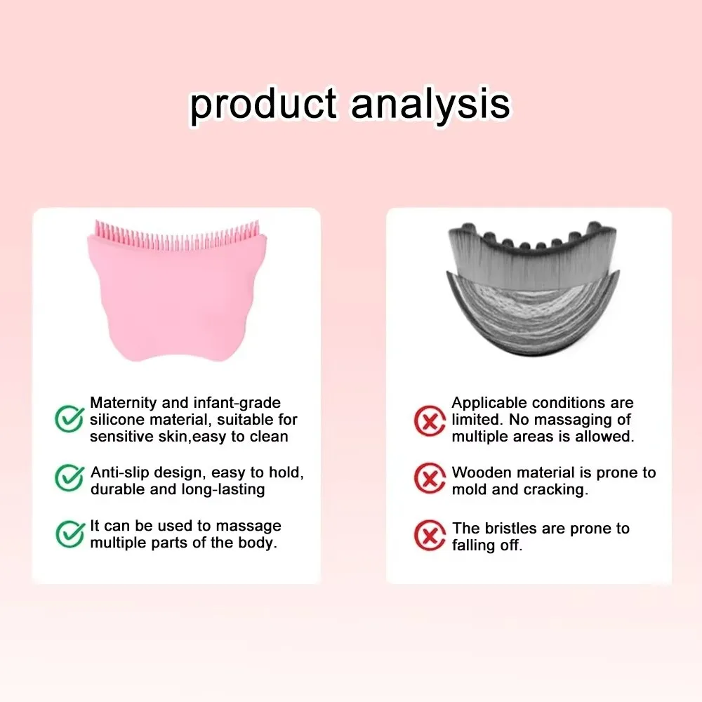 Silicone Facial Massage Brush Lift Firm Deep Cleanse Contour Face Brush Soothe Massage Dry Brushing Face Brush For Face Neck