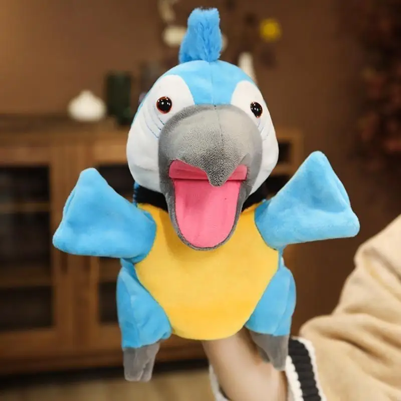 95EAE Lovely Hand Puppet gry Parrot/Duck for Doll Udawana historia opowieść