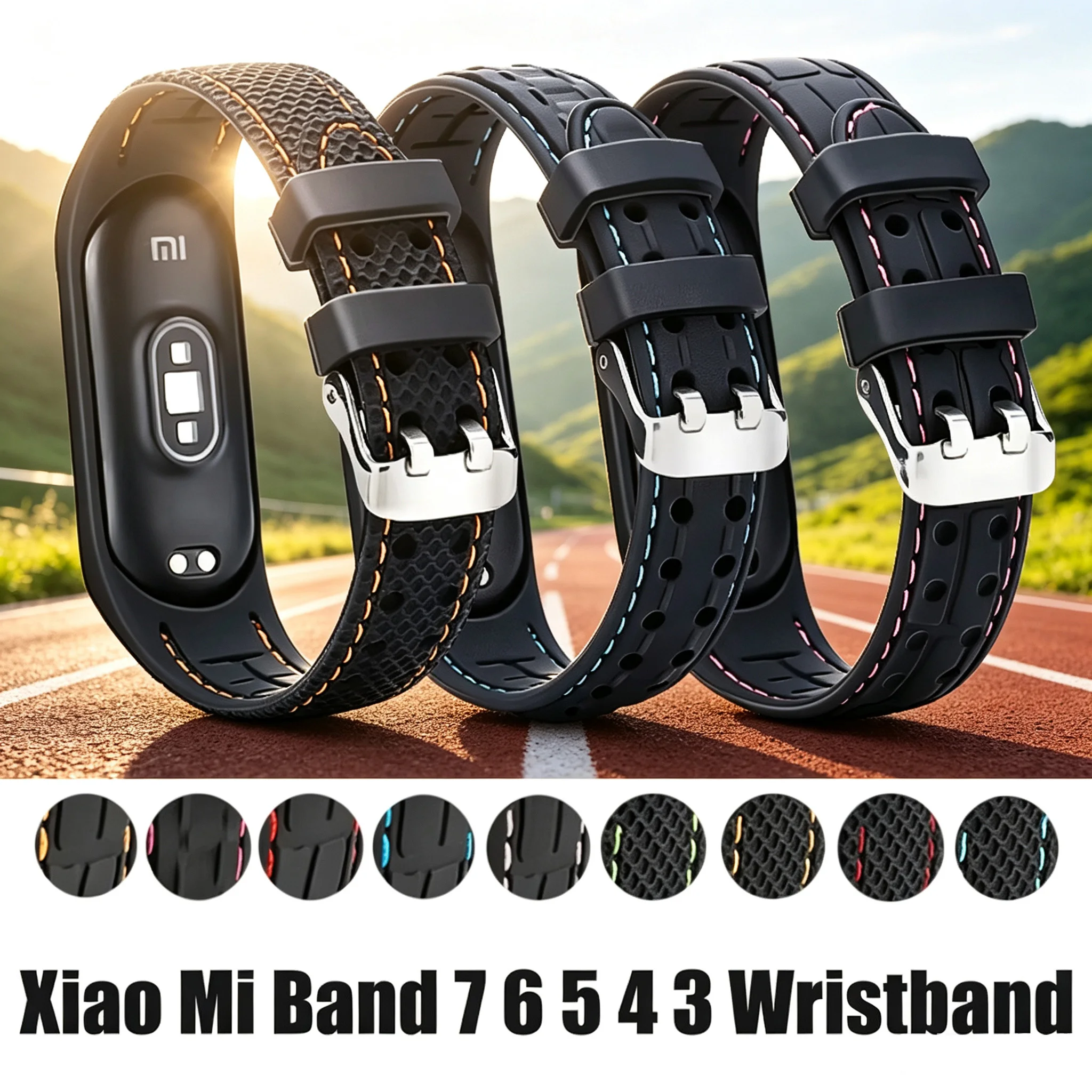 Strap For Mi Band 7 6 Bracelet Sport Silicone Replacement Smartwatch Accessories Watchband Correa