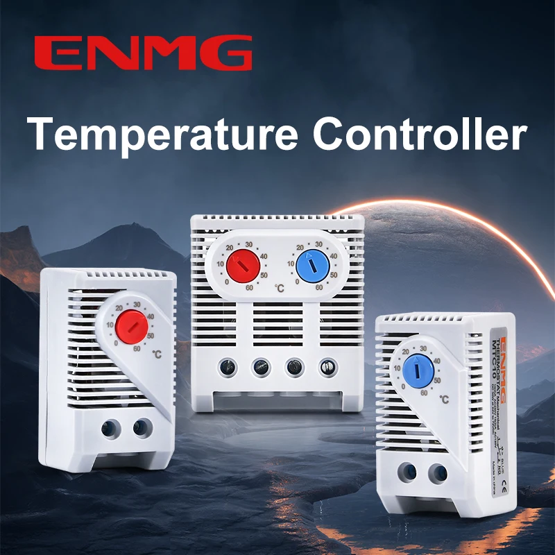 ENMG MTC01-60 Fully Automatic Cabinet Thermostat - Mechanical Temperature Control Switch,Adjustable NC, 10A Fan Speed Regulation