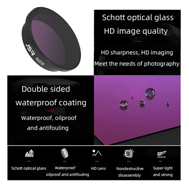 Camera Lens Filter Spare Parts 8/16/32/64 ND NDPL CPL MCUV NIGHT STAR   Filter Kit CPL Polarizer for DJI Avata Accessories