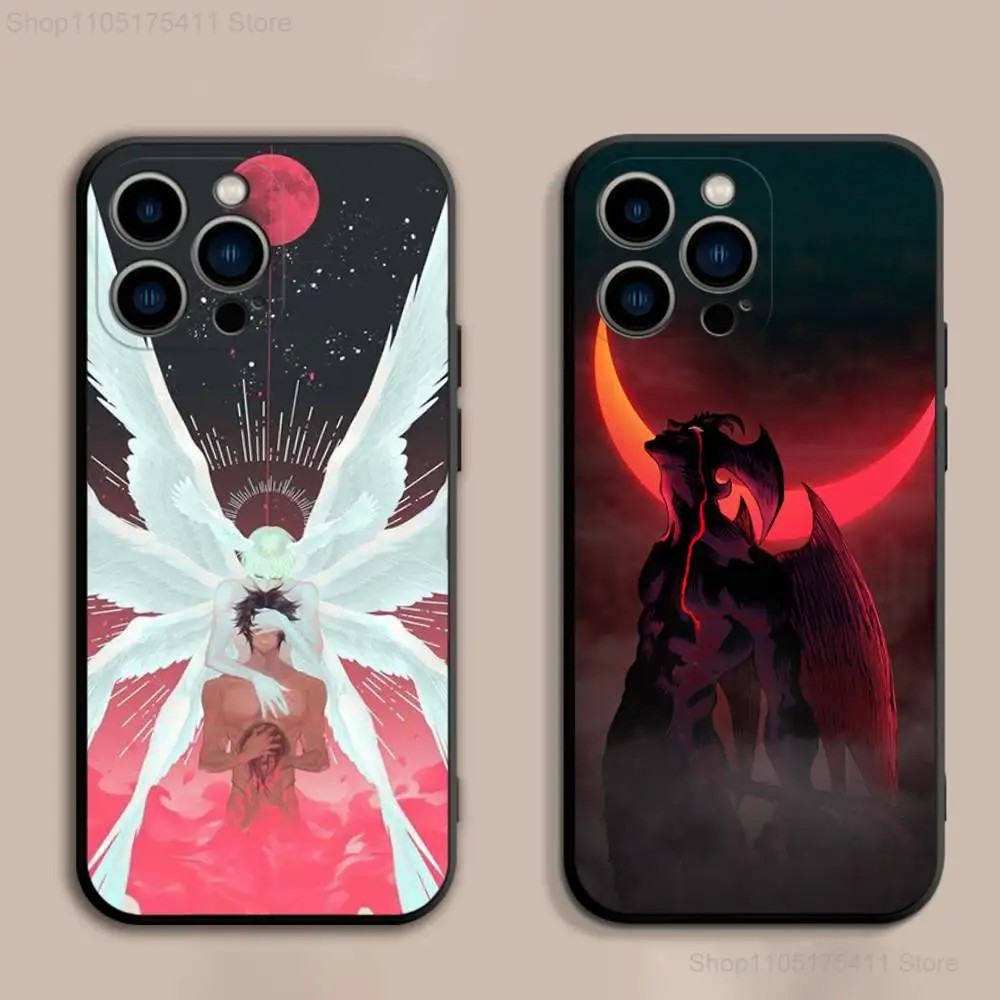 DEVILMAN C-Crybaby Funda de teléfono para iPhone 17,16,15,14,13,12,Pro,Max,Plus,E,SE4,Air,Mini Funda blanda negra