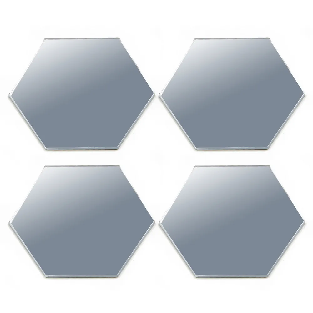 24sets 3D Mirror Hexagon Wall Stickers Removable Art Decal Home Decor Mural DIY Self Adhesive Home Decor Art Mirror accessor