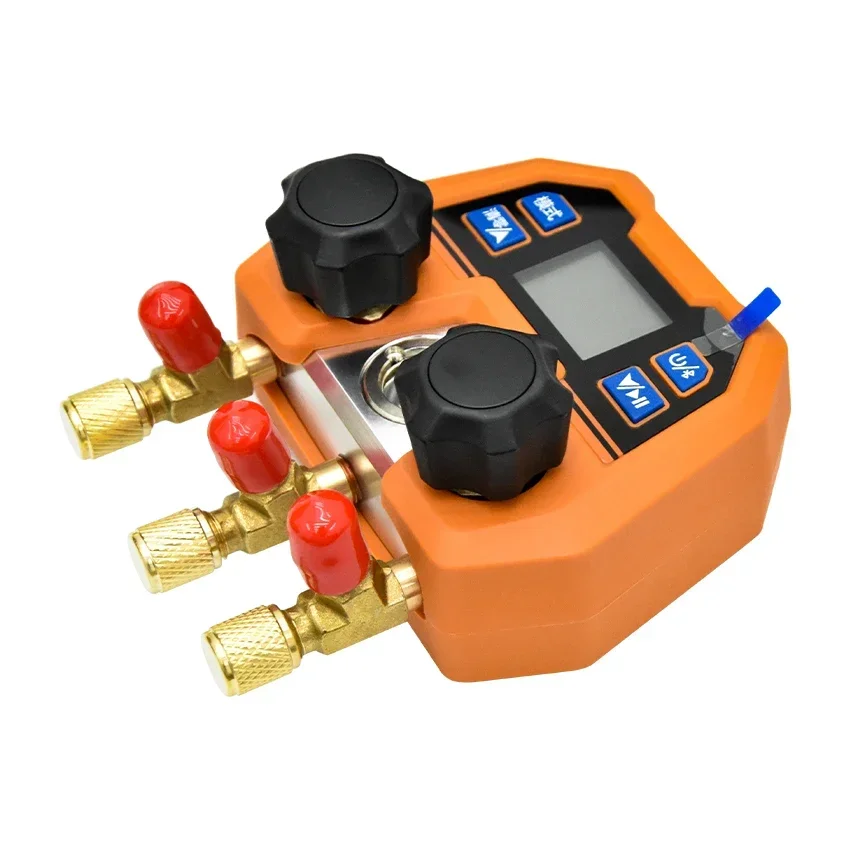 For DMG-4B Digital Double Gauge Valve Electronic Manifold Instrument Refrigeration Maintenance  Digital Manifold Gauge -14~800