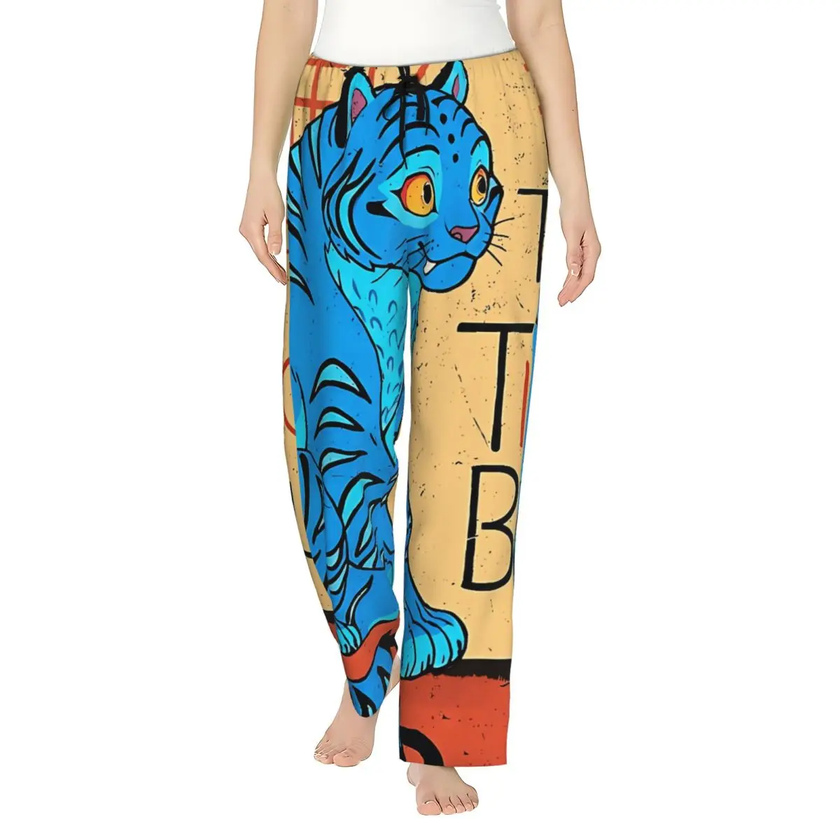 

Pajama Trousers Kpop Demon Hunters Kpop Derpy Tiger Homewear Autumn Breathable Pajamas Womens Elegant Room Pattern Nightwear