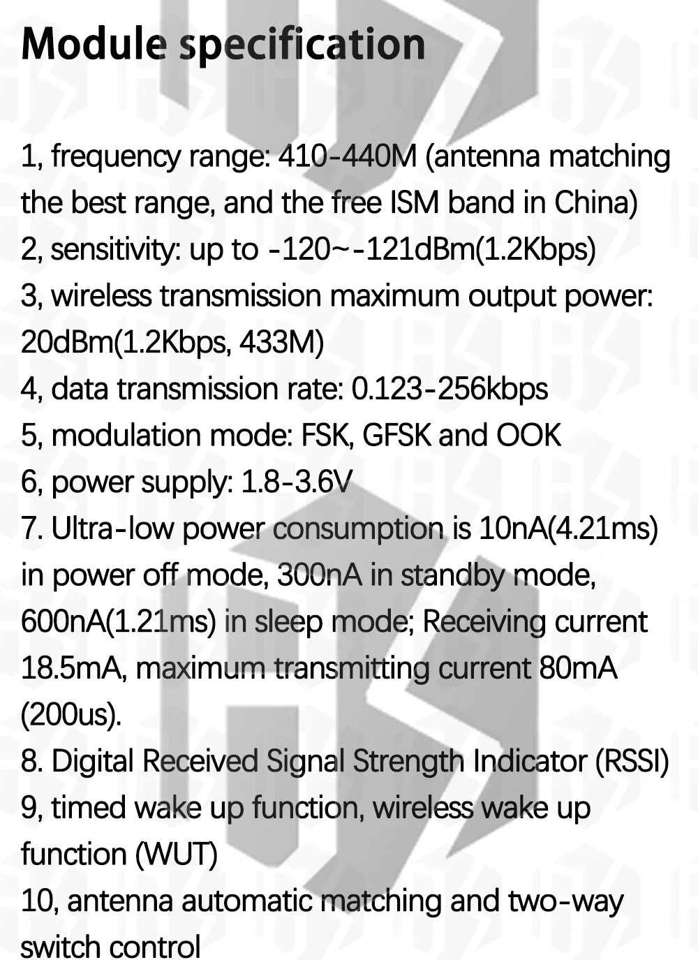 1~10PCS AS4432-SMD Si4432 433MHz Drahtloses Modul SI4432 Kleines SMD-Modul 100mw 1,5km – Detail 4