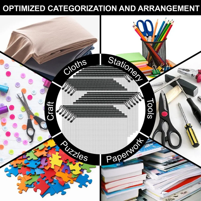 Sacos de malha com zíper, 24 bolsos transparentes com zíper, tamanho carta a4, sacos de armazenamento organizador de pasta com zíper para escola, material de escritório