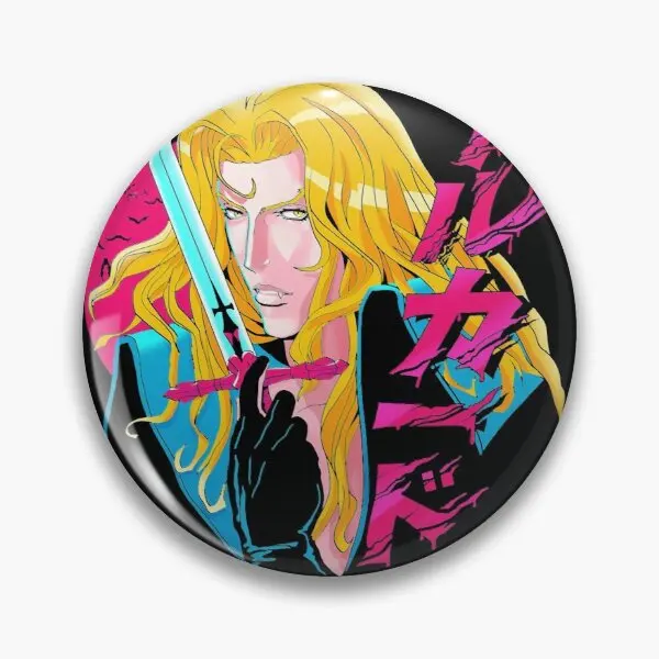 Castlevania Game Alucard The Vampire By  Soft Button Pin Lover Funny Clothes Creative Badge Jewelry Hat Women Gift Brooch Collar