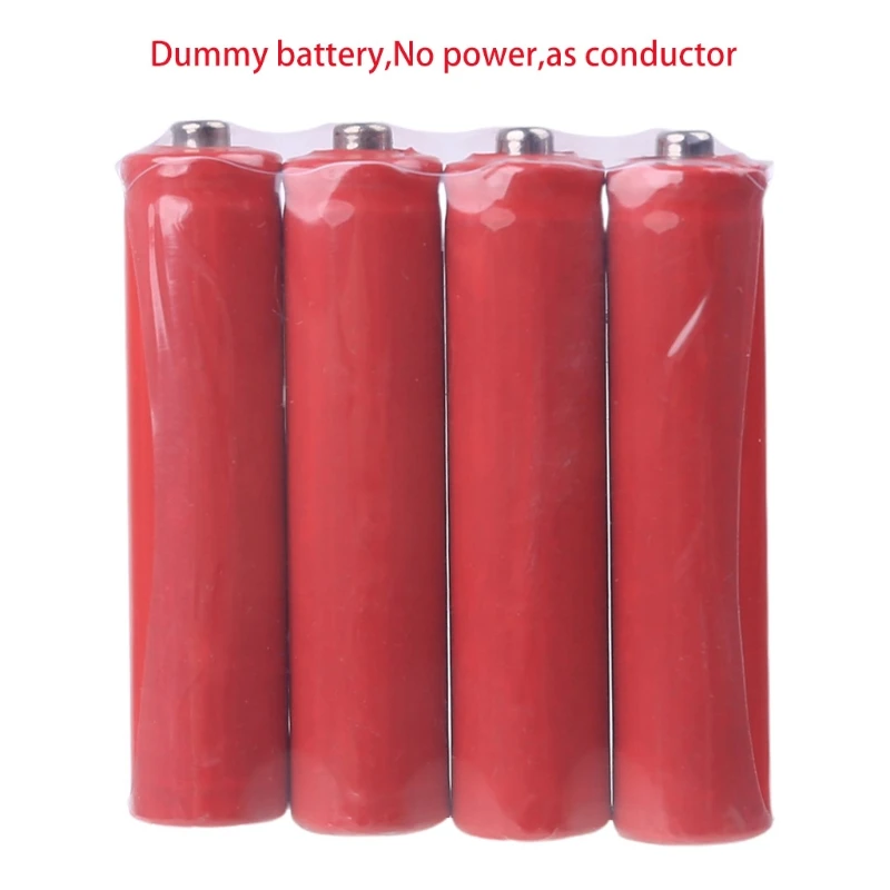 4Pcs No Power 10440 LR03 AAA Dummy Fake Battery Setup for Shell Placeholder Cylinder Conductor for AAA Battery Eliminato