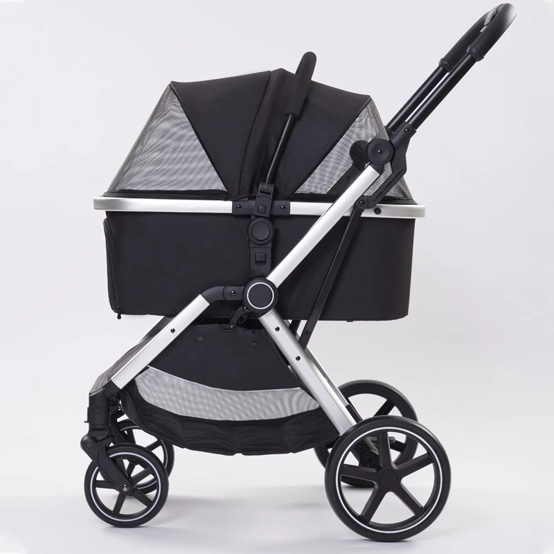 

2025 New Durable 3 in 1 Aluminum Pet Trolley Customized Pet Stroller Dog with Detachable Big Carrier 890*580*1080mm