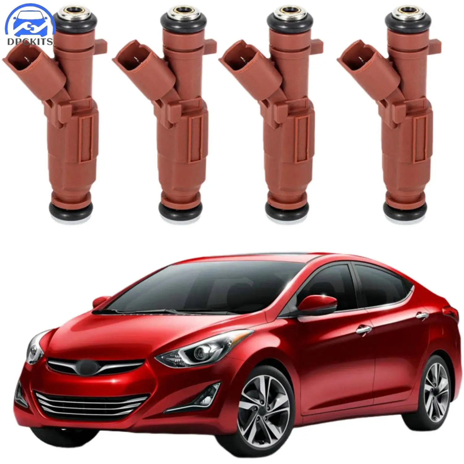 DPGKITS 4 個の燃料インジェクター 2012-2022 エラントラ フォルテ ソウル 1.8L 2.0L ヴェロスター用 部品番号 FJ1182 35310 2E000 35310-2E000