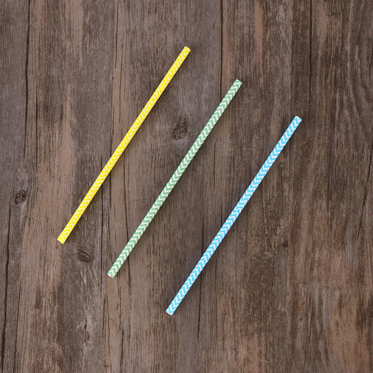 25Pcs Wave Pattern Disposable Paper Straws Eco Friendly Safe Non Toxic Smoothie Milkshake Cocktail Party Restaurant Hotel Long