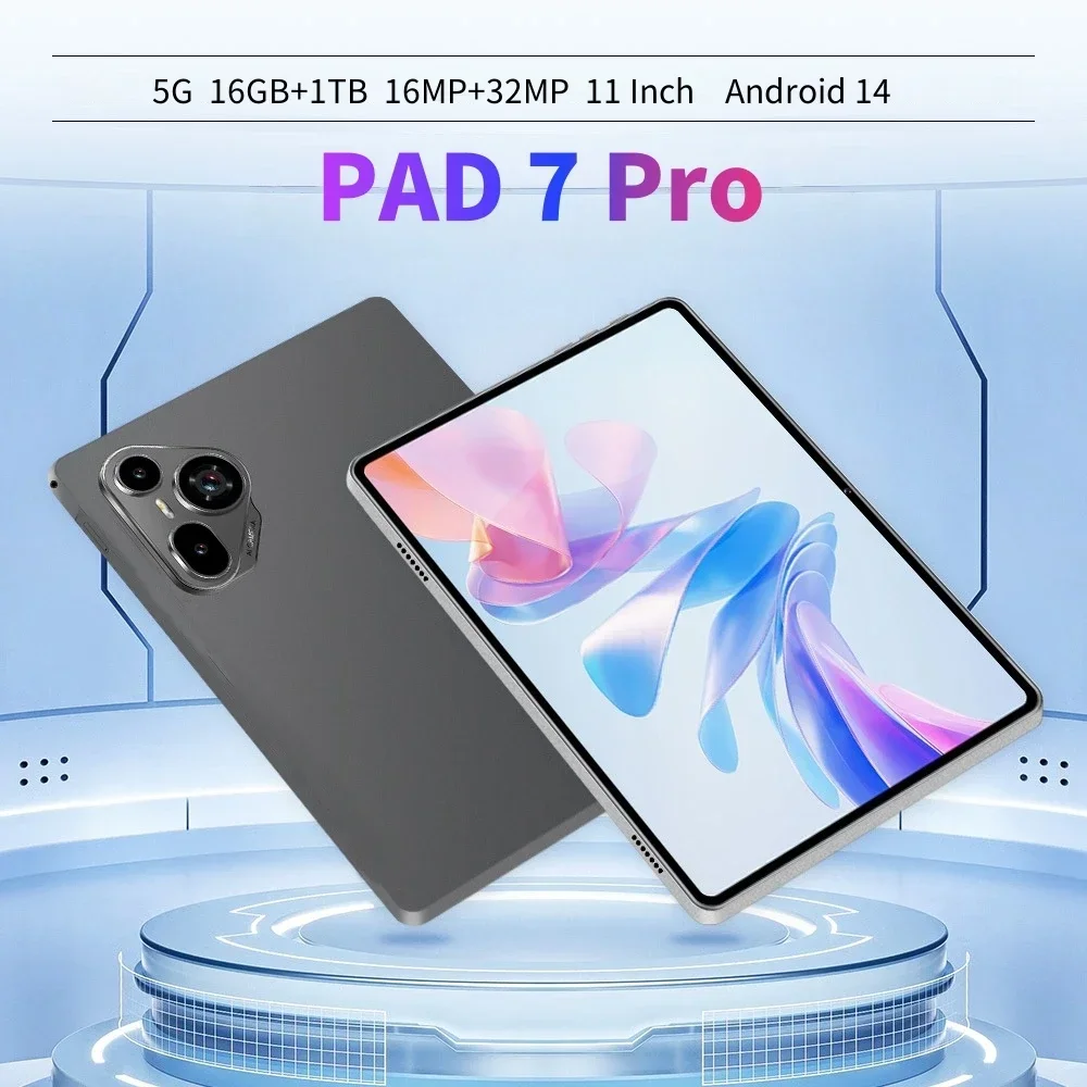 2025 NUOVO Originale Pad 7 Pro Global 11 ''Android 14 Snapdragon888 Tablet 16 + 1TB 12000mAh 5G Dual SIM Bluetooth WiFi Tablet PC