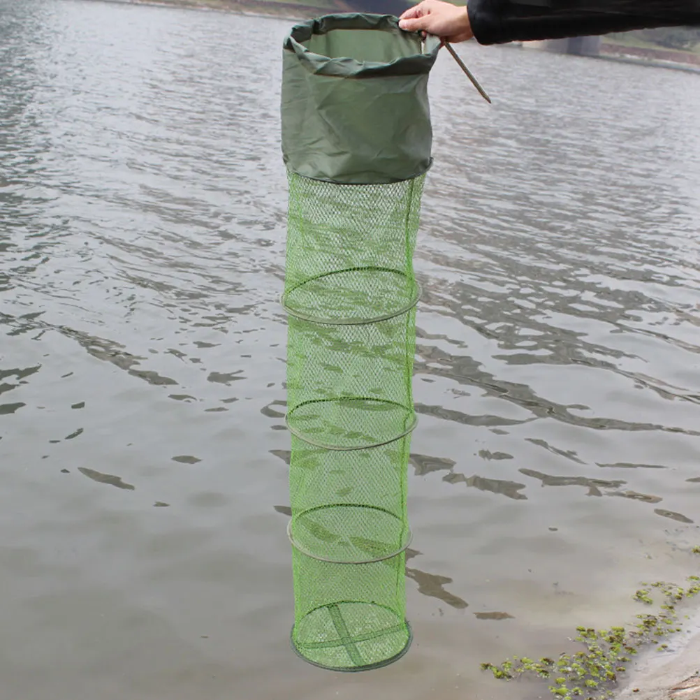 

Fishing Net Bag Basket Mesh Guard Fish Storage Supplies Large Capacity Compact Lightweight Portable Foldable Durable Stainless