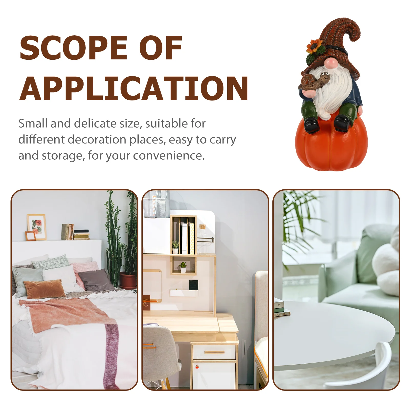 

Pumpkin Gnome Statue Resin Cute Sitting Dwarf for Fall Thanksgiving Garden Yard Outdoor Decoration Pumpkin Gnome Statue