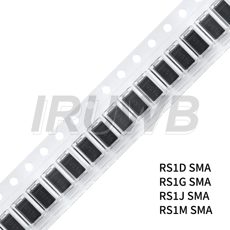 100PCS SMD Fast Recovery Rectifiers Diode SMA DO-214AC 1A 200V 400V 600V 1000V FR104 FR107 RS1D RS1G RS1J RS1M