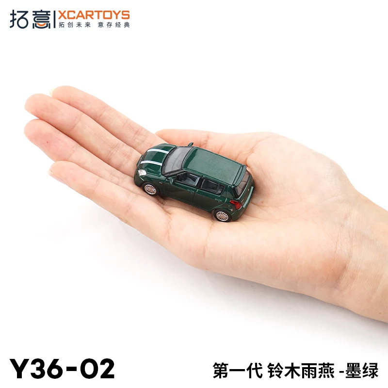 XCARTOYS 1:64 First Generation Suzuki Swift Darkสีเขียวลูกกลิ้งโลหะผสมรุ่นขนาดเล็ก,เครื่องประดับสําหรับผู้ใหญ่,ของเล่นเด็ก,ของขวัญวันเกิด