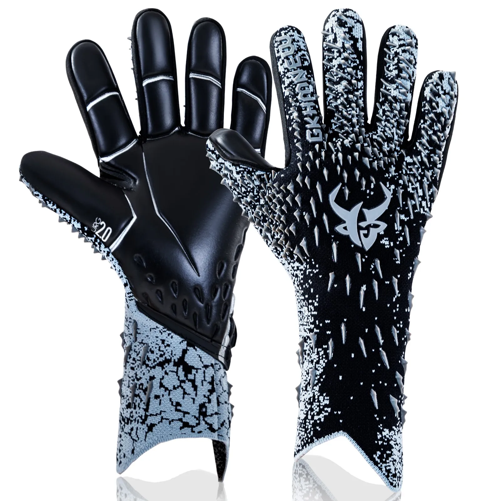 Luvas de goleiro para jovens adultos, luvas de futebol respiráveis ​​de forte aderência, equipamento de luva de goleiro de alto desempenho