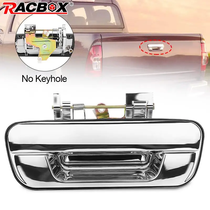 Auto Tailgate Handle No Keyhole for Holden Colorado RC Ute 08-12 Rodeo RA 03-08 for Isuzu DMAX Accessories Replace Chrome Black