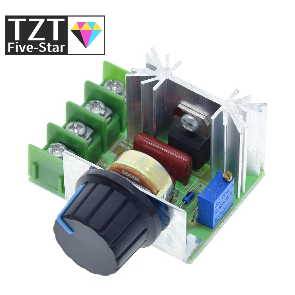 AC 220V 2000W SCR Voltage Regulator Dimming Dimmers Motor Speed Controller Thermostat Electronic Voltage Regulator Module