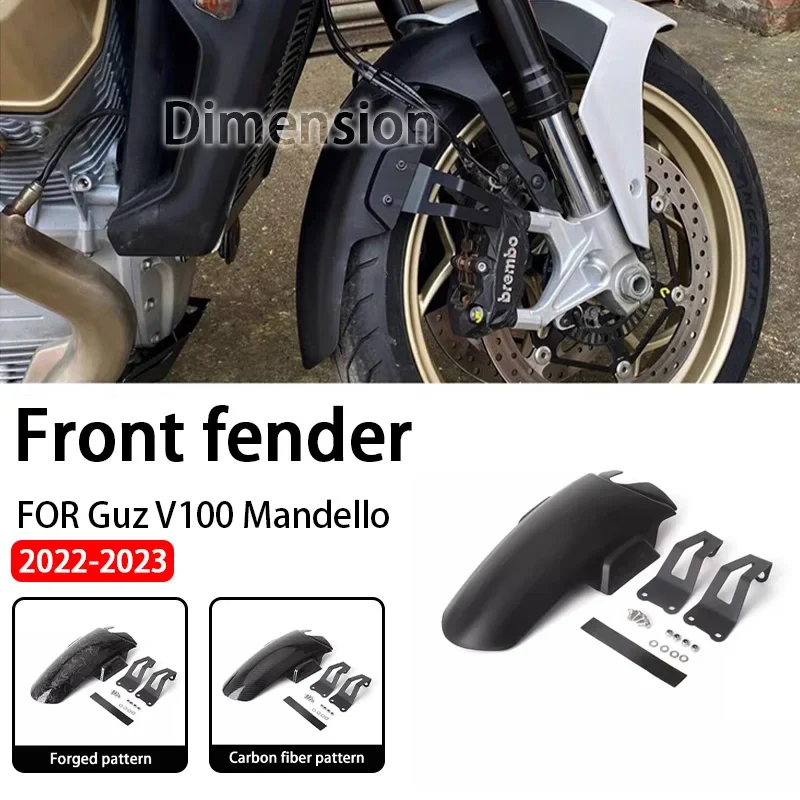 New Motorcycle For Moto Guzzi V100 Mandello S Front Mudguard Fender Extender Extension V100 MANSELLO 2022 2023