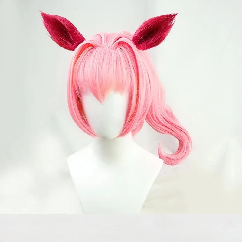우마 무스메 예쁜 더비 하루 우라라 코스프레 가발 춘리 스타일 게임 롤플레잉 파티 소품 가발 합성 머리카락 내열성 섬유