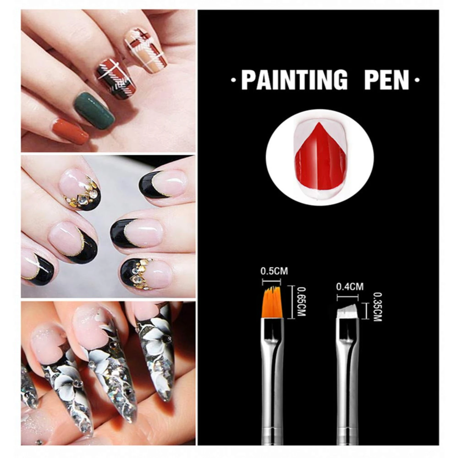 20-delige professionele nail art-penselset – hoogwaardige hulpmiddelen voor doe-het-zelf-manicure, puntjes, schilderen en tekenen, perfect voor beginners