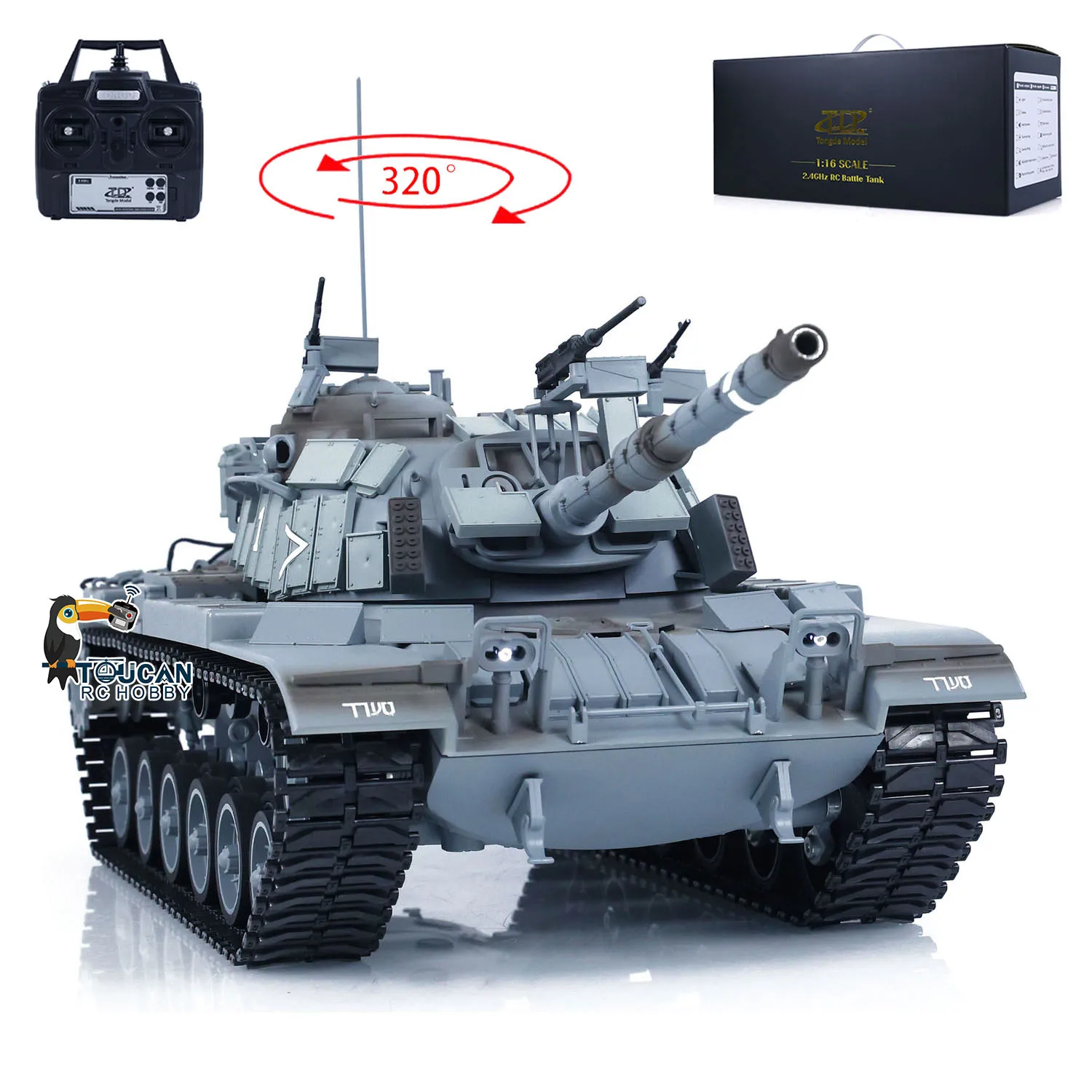 Tongde 1/16 RC Carro Armato di Controllo Remoto Battaglia A Infrarossi BB Serbatoi M60W ERA RC Carro Armato RTR Modello Unità di Fumo Suono Luminoso RC Giocattolo TH23295