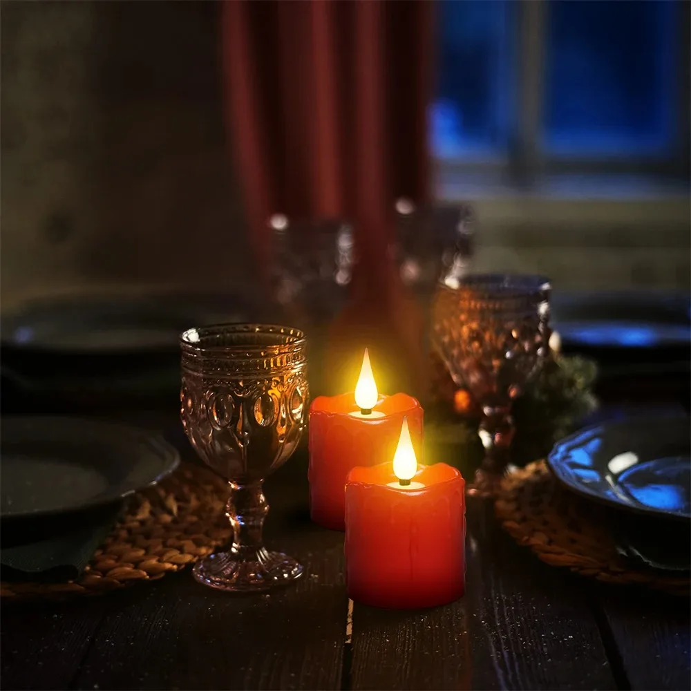 Rechargeable LED Candles Waterproof Flameless Candle with Remote Timer for Home Decor Holiday Wedding Day Tea Candle  Light image 6