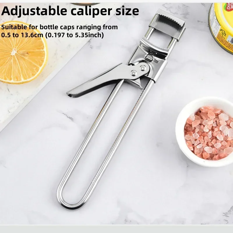 Adjustable Bottle Opener Stainless Steel Beer Wine Openers Labor-saving Seasoning Can Crusher Kitchen Tools Bar Accessories