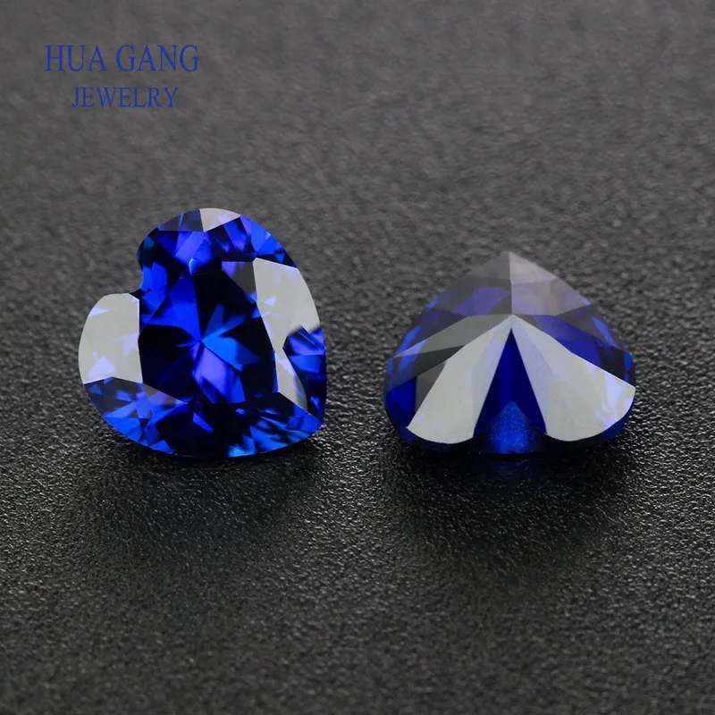 Heart Shape 3# 5# 8# 2# 34# Synthetic Corundum Rose Red white Royal Blue Multiple Colors Stone Gemstone For Jewelry