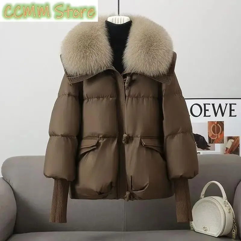 New Loose Ladies Cropped Jacket Winter Woman Parka Overcoat Korean Fashion Female Ultra Light Warm Coat