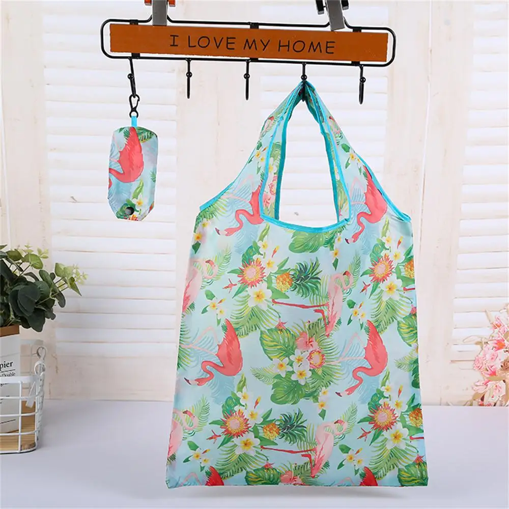 1~4PCS Carrying Bag Rich And Colorful Easy To Carry Foldable Feature Polyester Innovative Foldable Floral Pattern Shopping Bag