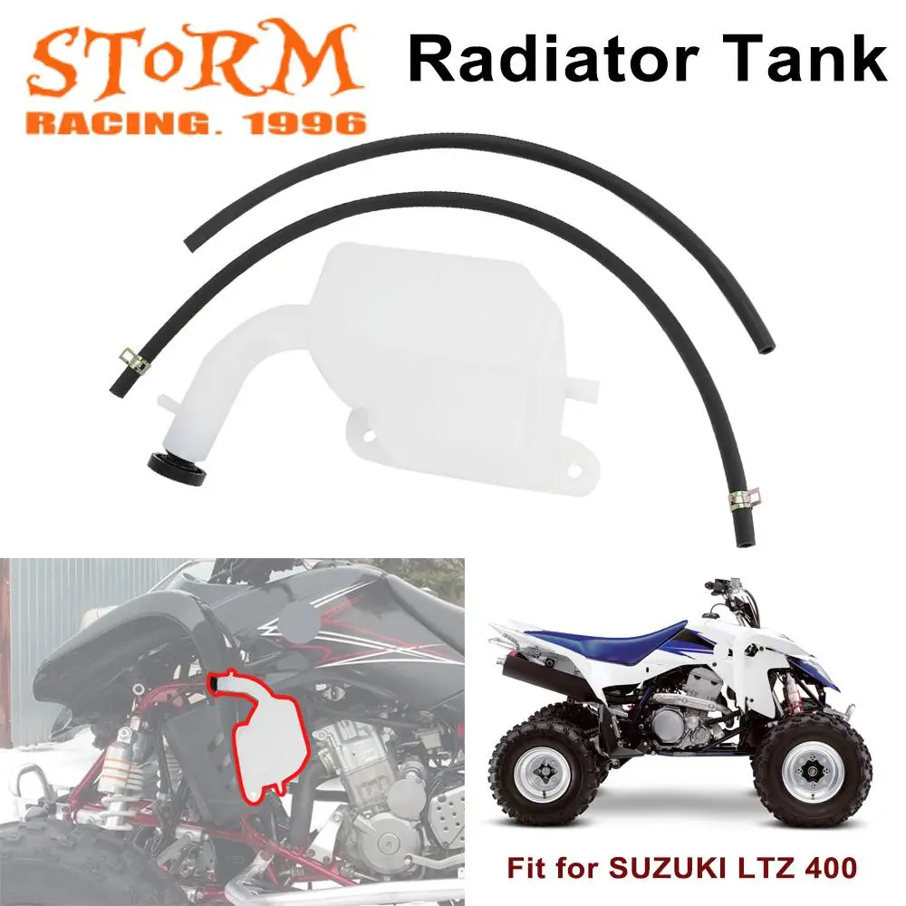 Radiator Tank Water Tank Coolant Bottle Overflow Reservoir Tank For Suzuki LTZ 400 Motorcycle Motocross Dirt Pit Bike