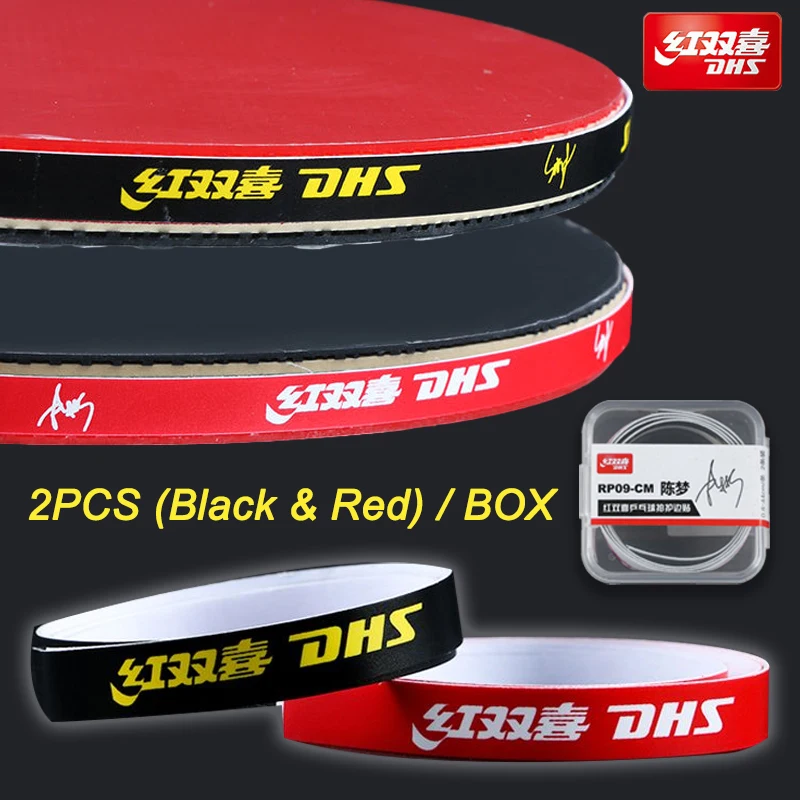 

DHS Table Tennis Edge Tape Protector Malong & Chen Meng Logo Ping Pong Racket Edge Tape Foam Paddle Bumper Guard Accessories