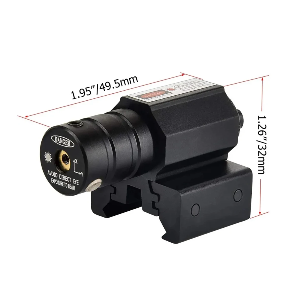 ยุทธวิธี Red Green Dot Laser Sight Pointer ปรับ 11 มม.20 มม.Picatinny Rail Mount ปืนไรเฟิล Glock 17 19 พร้อมแบตเตอรี่