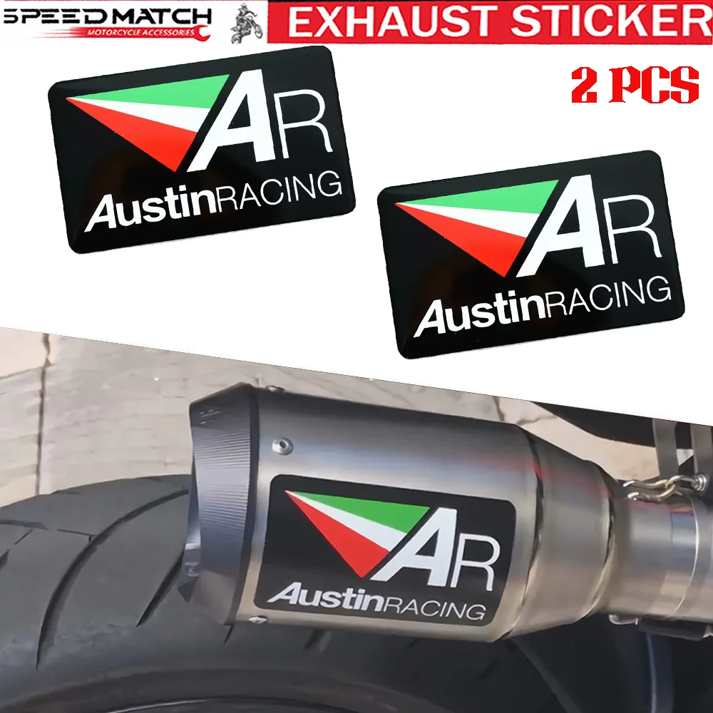 For Austin Racing Exhaust Stickers Motorcycle accessories Escape Kawasaki Honda Suzuki BMW KTM CFMOTO Aprilia Ducati Yamaha MT07